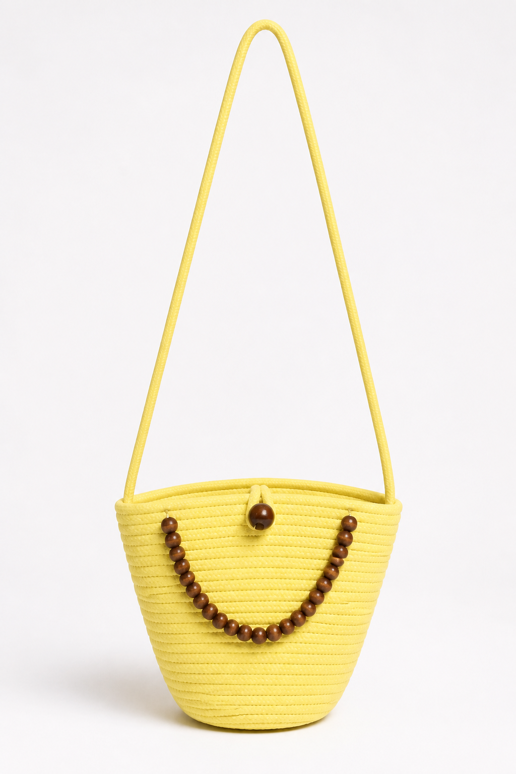 Vienca Lemon Woven Crossbody Bucket Bag – Chic Lightweight Everyday Shoulder Purse