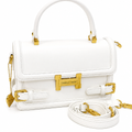 Vienca White Luxury Top Handle Bag – Elegant Designer Crossbody Handbag
