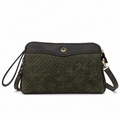 Vienca Olive Woven Luxe Crossbody Bag – Elegant Everyday Designer Handbag