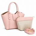 Vienca Blush Pink Luxe Tote Set – Elegant Designer Handbag Collection