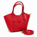 Vienca Scarlet Red Luxe Tote – Bold Elegant Designer Handbag