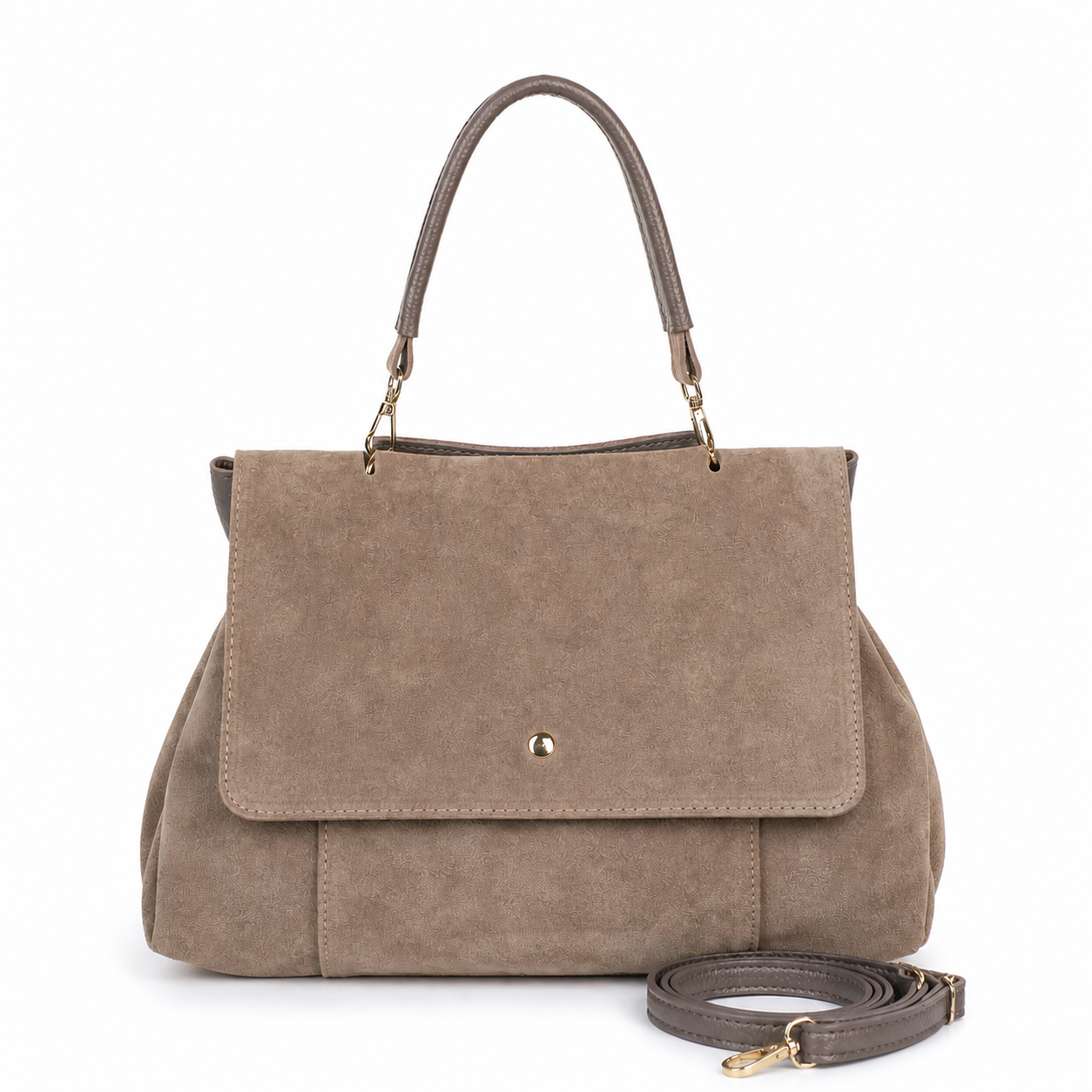Vienca Taupe Premium Luxe Tote – Elegant Turkish Designer Handbag