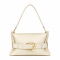 Vienca Ivory Luxe Buckle Shoulder Bag – Elegant Turkish Designer Handbag