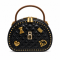 DSN Noir Royal Quilted Vanity Bag – Elegant Turkish Designer Statement Handbag
