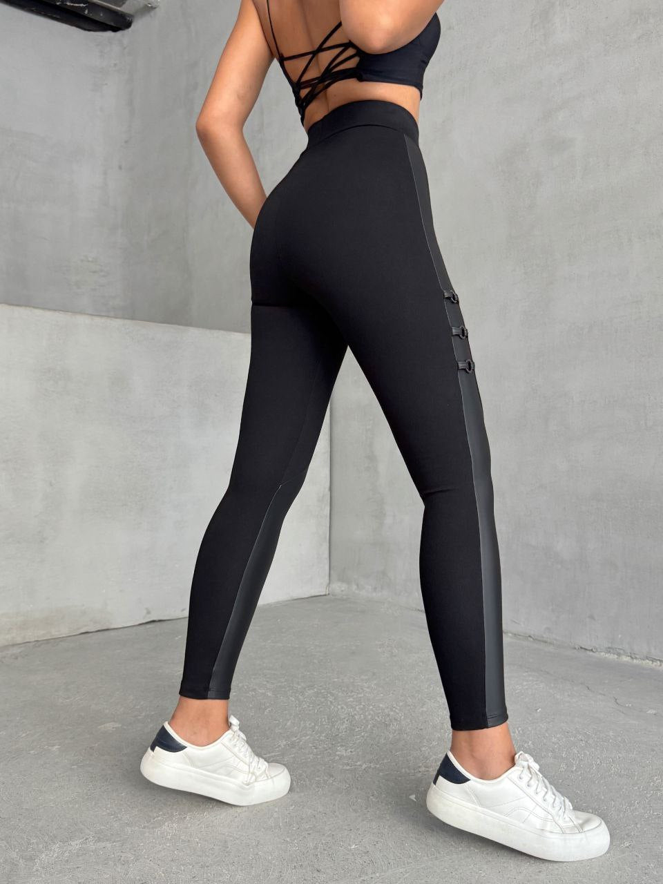 LH Hurrem Black Sculpt High-Waist Active Leggings – Premium Fitness Design