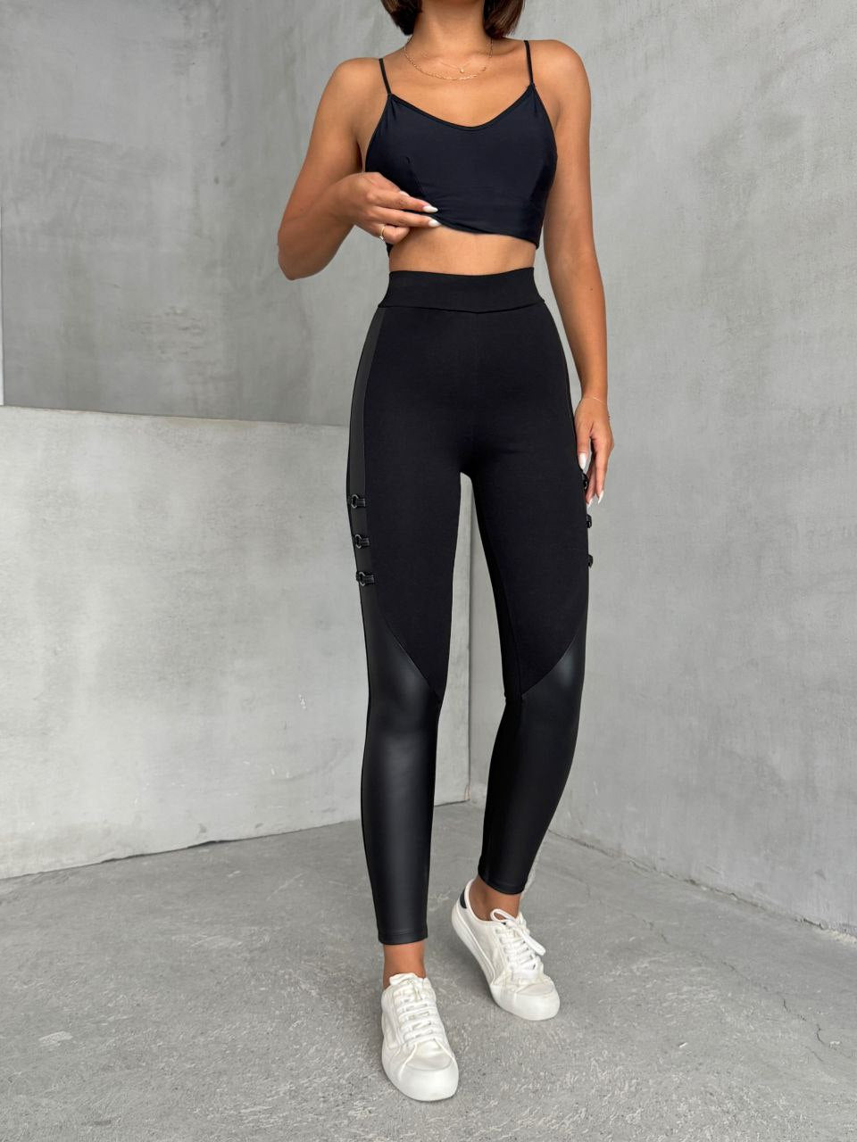 LH Hurrem Black Sculpt High-Waist Active Leggings – Premium Fitness Design