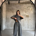 Quzan Luxury Washed Cotton Lounge Set – Premium Turkish Design