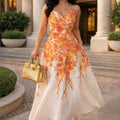 Sunset Bloom Floral Midi Dress
Elegant Summer Garden Party Dress for Women