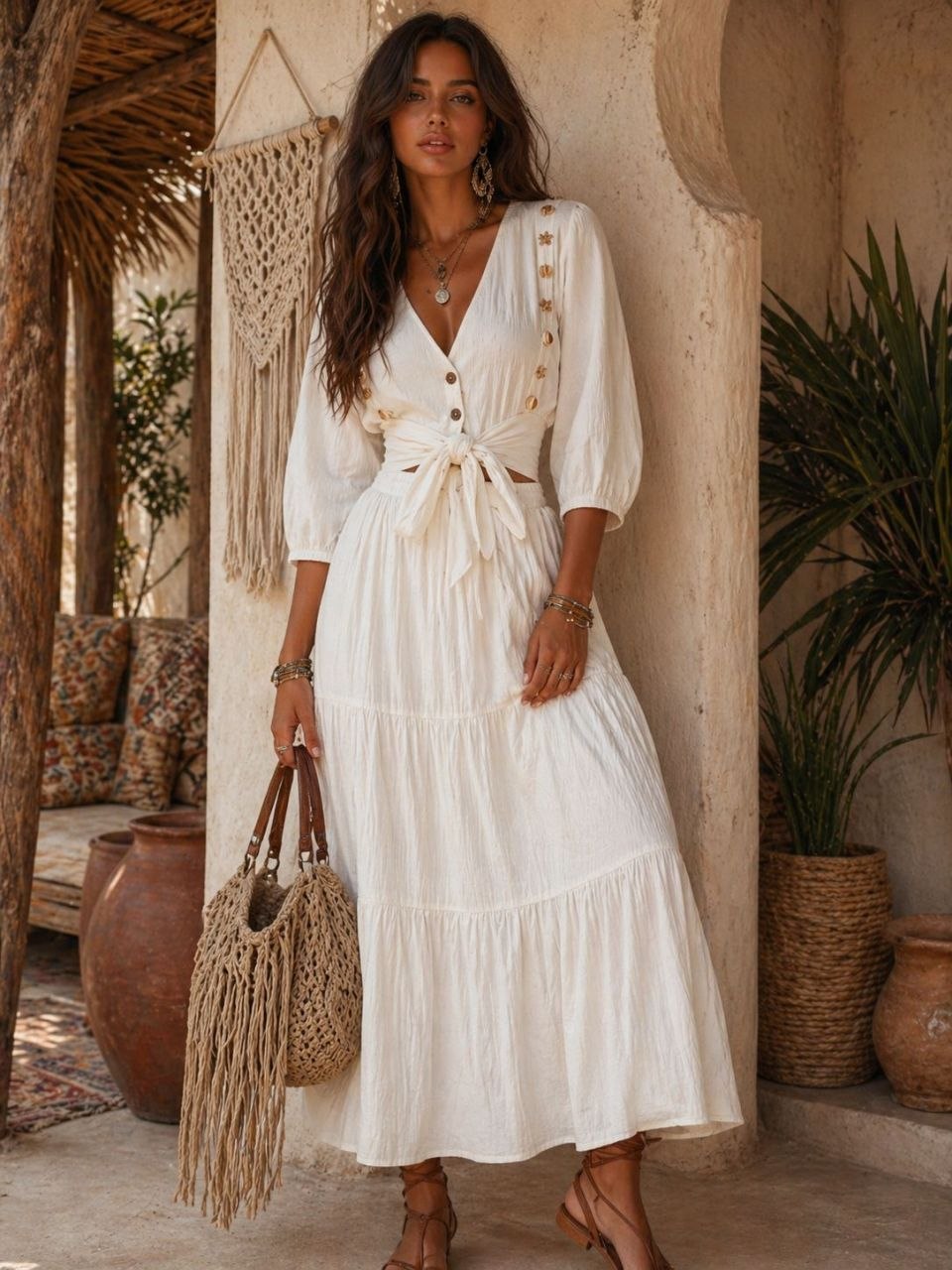Coastal Breeze Boho Maxi Dress