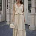 Monaco Tie-Shoulder Maxi Dress