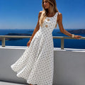 Santorini Polka Dot Maxi Dress