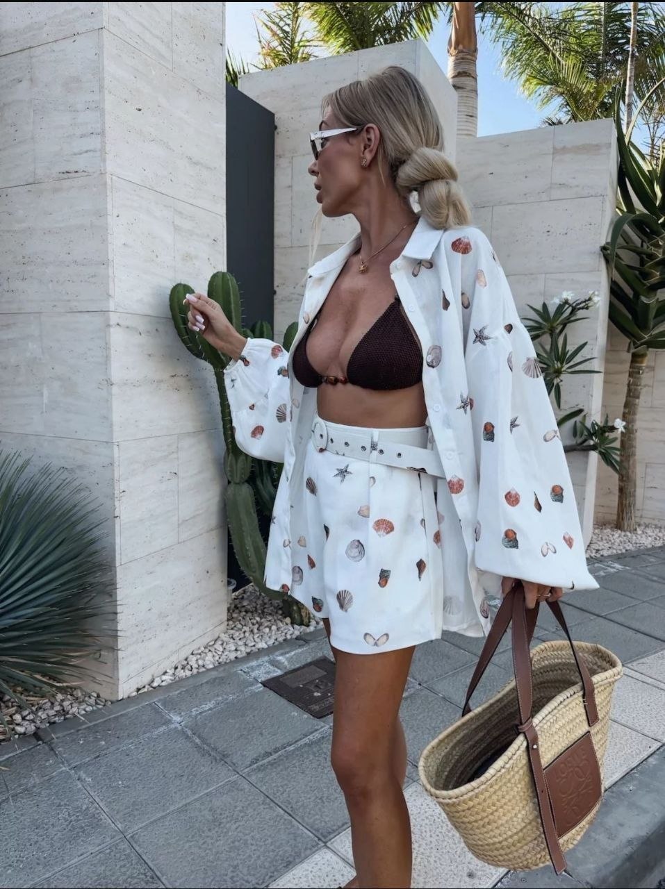 ASPRIN Coastal Shell Linen Set – Luxury Turkish Summer Outfit