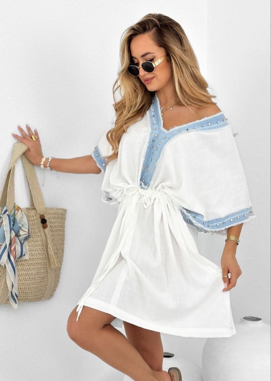ASPRIN Coastal Breeze Kaftan Dress – Luxury Turkish Summer Dress
