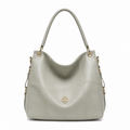 Molita Light Grey Soft Leather Shoulder Handbag – Turkish Design