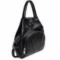 Sellona Bag Black Leather Mini Backpack Shoulder Bag – Turkish Design