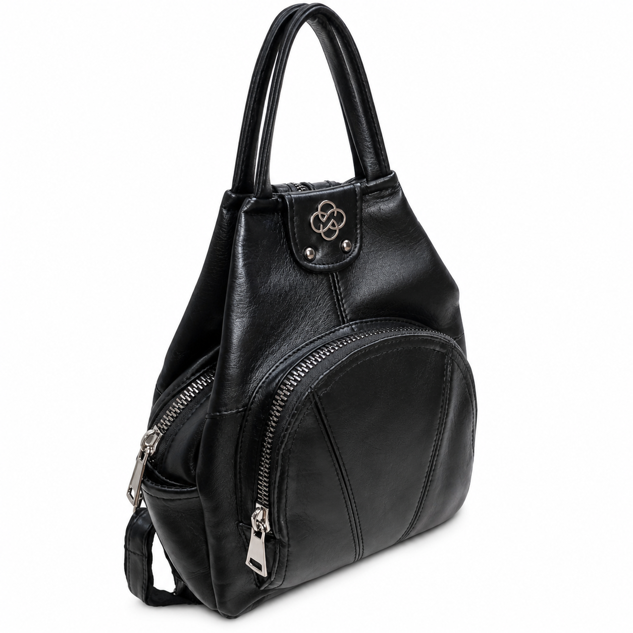 Sellona Bag Black Leather Mini Backpack Shoulder Bag – Turkish Design