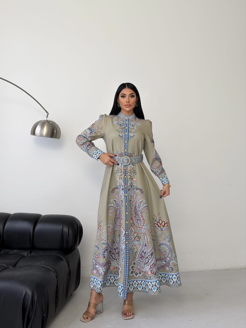 MSN Royal Paisley Maxi Dress – Luxury Turkish Elegant Couture