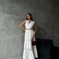 MSN White Elegance Lace Maxi Dress – Luxury Turkish Feminine Style