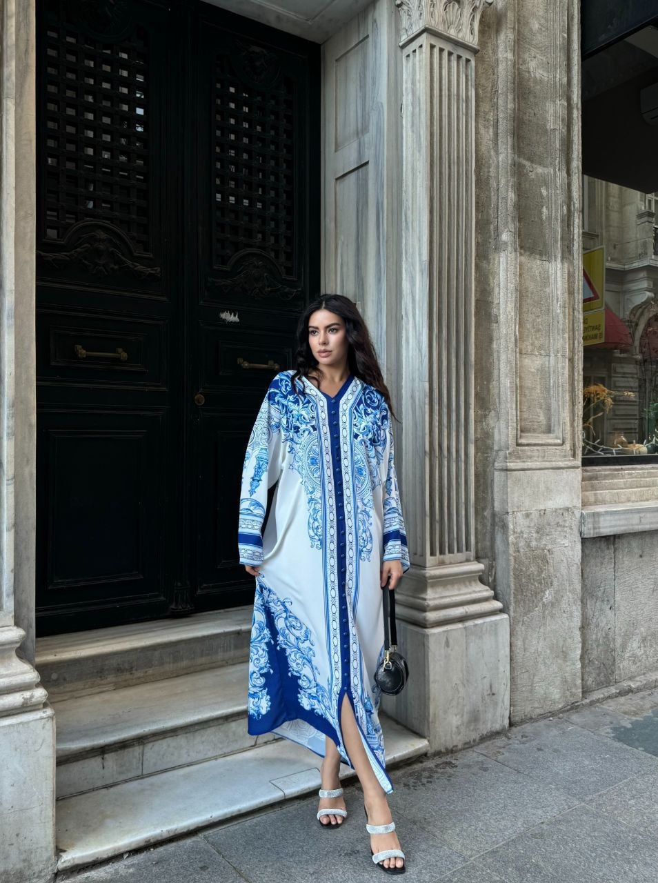 MSN Sapphire Royale Kaftan Dress – Luxury Turkish Modest Maxi Dress