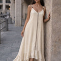 ASPRIN Desert Pearl Maxi Dress – Luxury Turkish Beige Dress