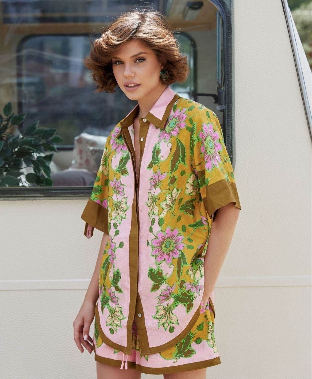 ASPRIN Tropical Bloom Linen Set – Luxury Turkish Summer Outfit