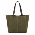 Sellona Bag Olive Green Suede Tote Shoulder Bag – Turkish Design
