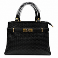 Molita Black vegan Leather Handbag with Gold Lock Detail – Turkish Design