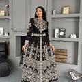 MSN Noir Imperial Maxi Dress – Luxury Turkish Embroidered Modest Dress