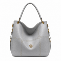 Molita Light Grey Soft Leather Shoulder Handbag – Turkish Design