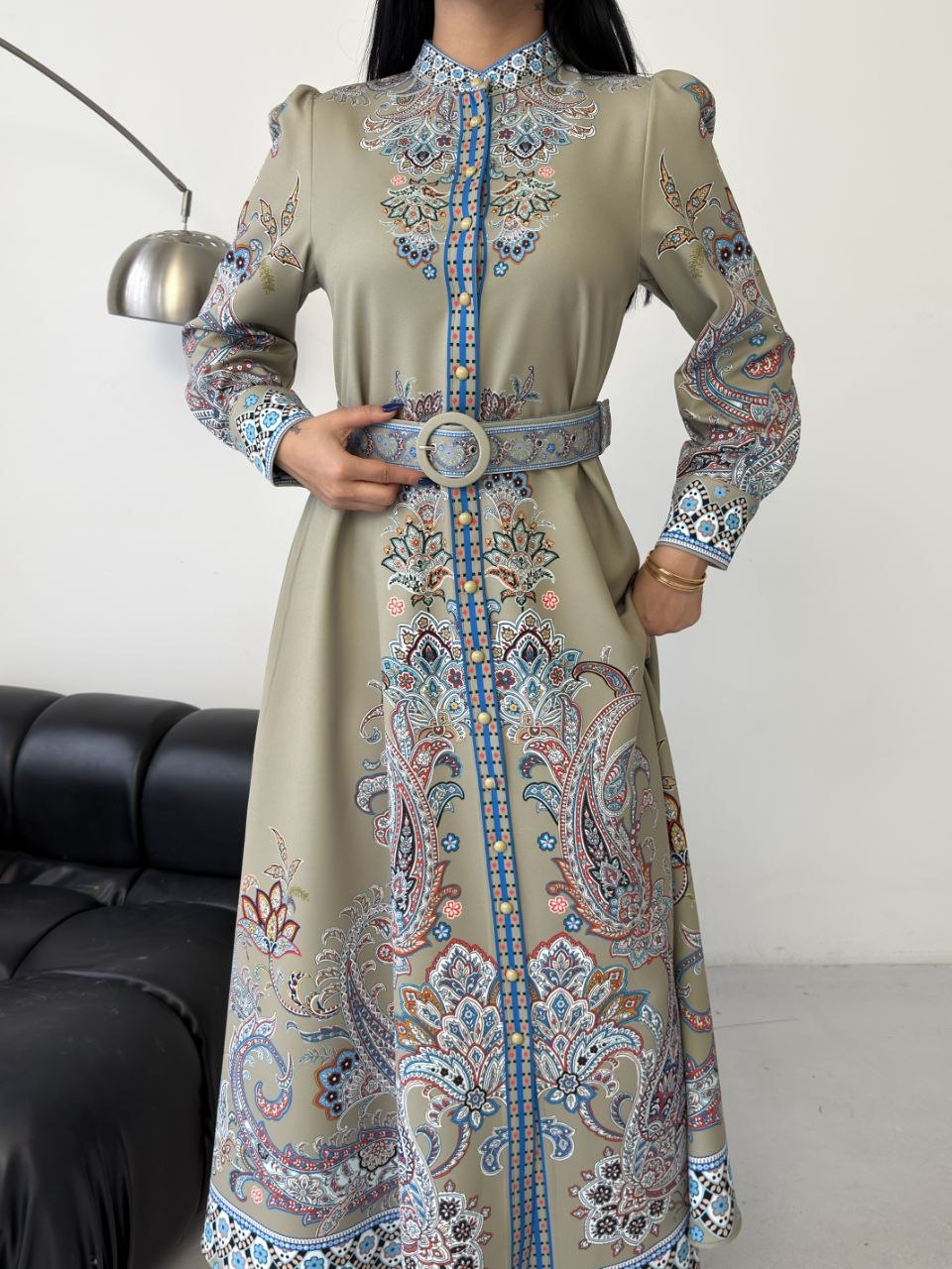 MSN Royal Paisley Maxi Dress – Luxury Turkish Elegant Couture