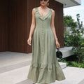 ASPRIN Olive Grace Maxi Dress – Luxury Turkish Green Dress