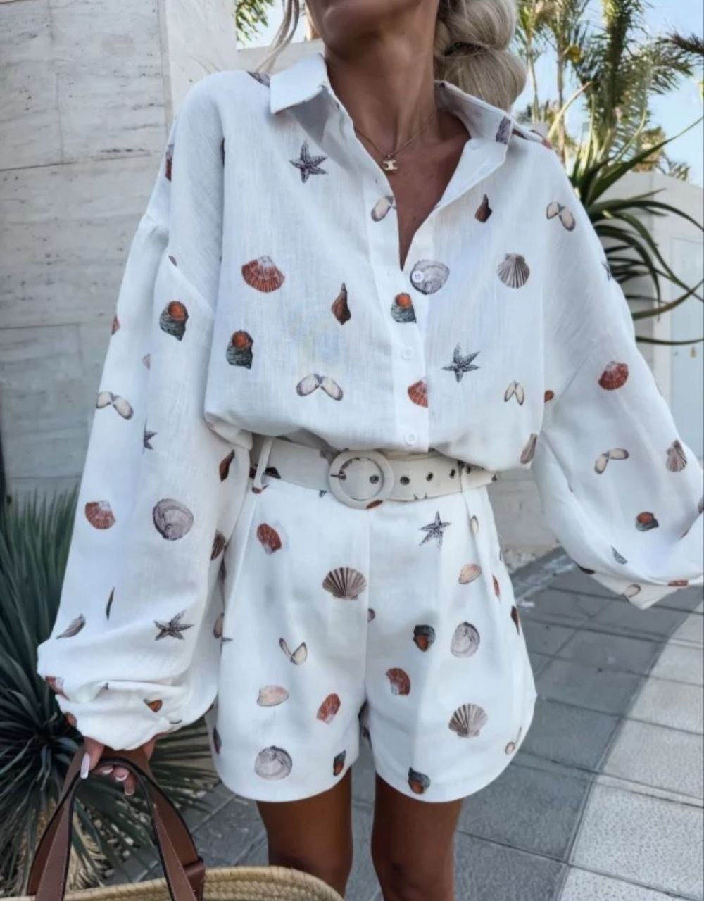 ASPRIN Coastal Shell Linen Set – Luxury Turkish Summer Outfit