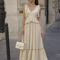 ASPRIN Champagne Grace Maxi Dress – Luxury Turkish Beige Dress