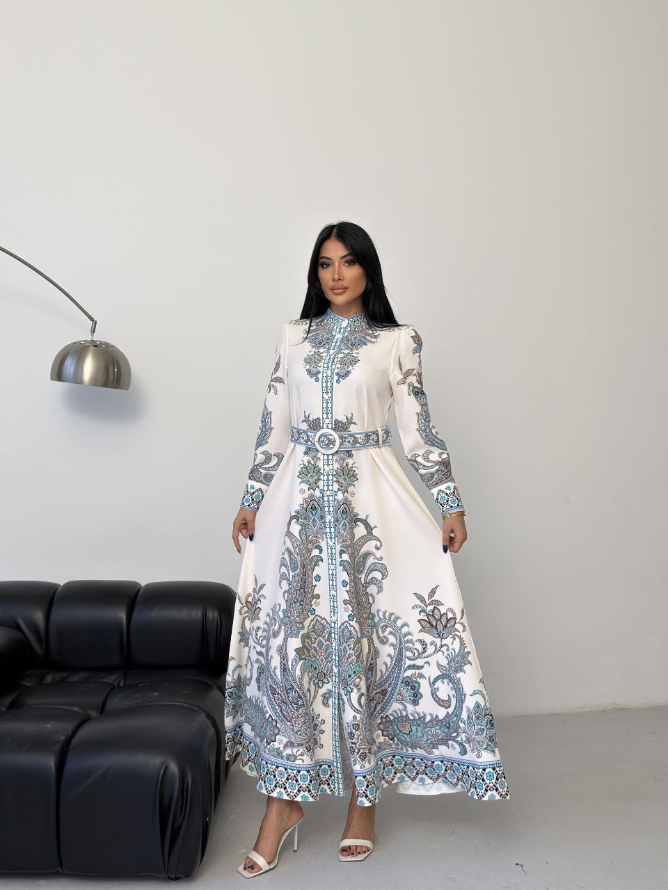 MSN Pearl Paisley Maxi Dress – Luxury Turkish Couture Style