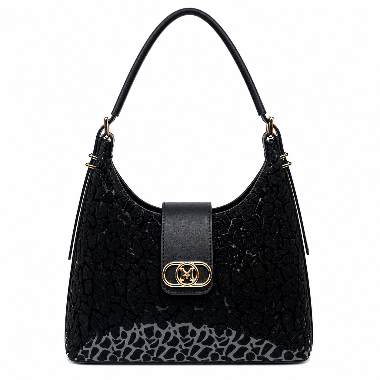 Molita Black Pattern Vegan Leather Handbag – Turkish Design