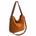 Sellona Bag Camel Suede Hobo Shoulder Bag – Turkish Design