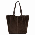 Sellona Bag Dark Brown Suede Tote Shoulder Bag – Turkish Design