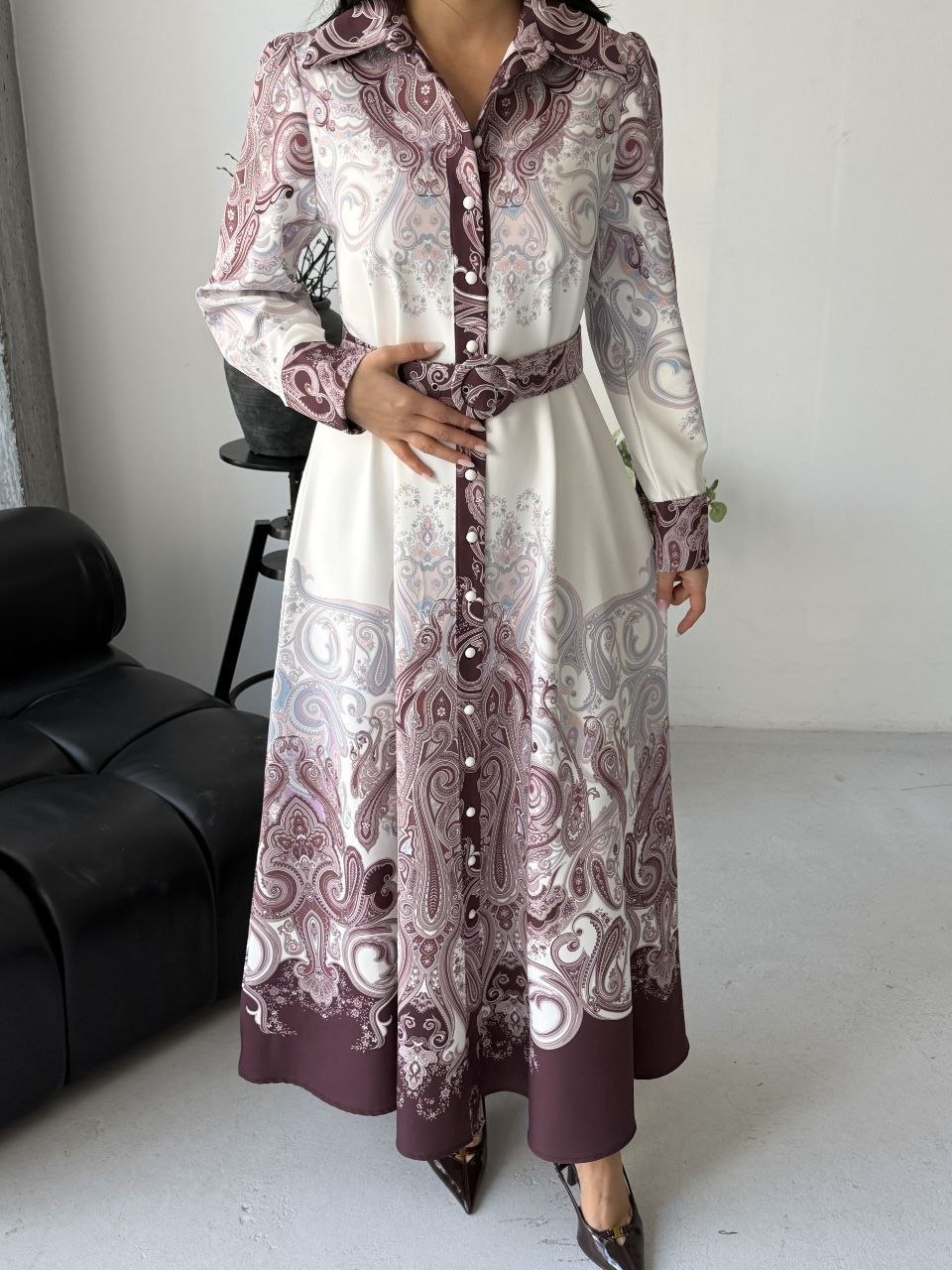 MSN Paisley Elegance Maxi Dress – Luxury Turkish Sophisticated Style