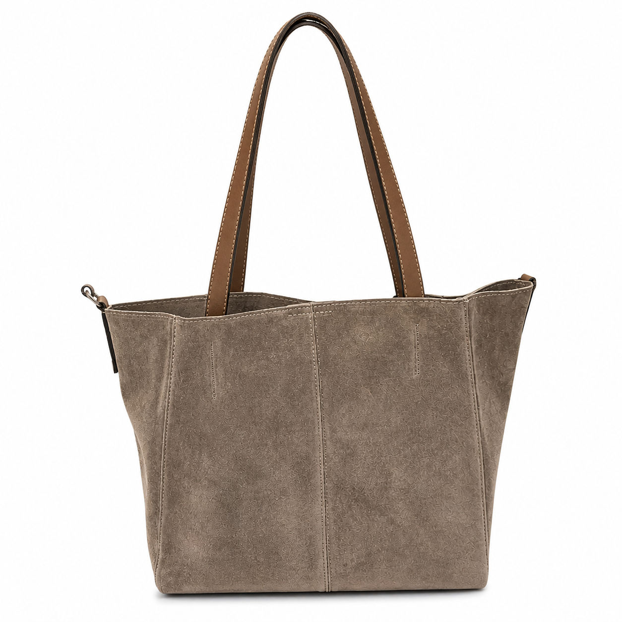 Sellona Bag Taupe Suede Tote Shoulder Bag – Turkish Design