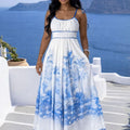 ASPRIN Azure Bloom Maxi Dress – Luxury Turkish Summer Dress