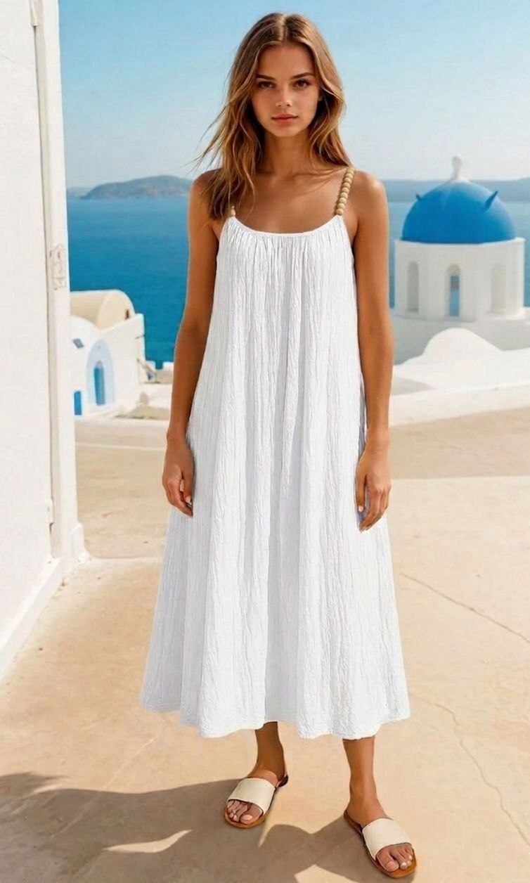 ASPRIN Sunlit Flow Maxi Dress – Luxury Turkish Summer Dress