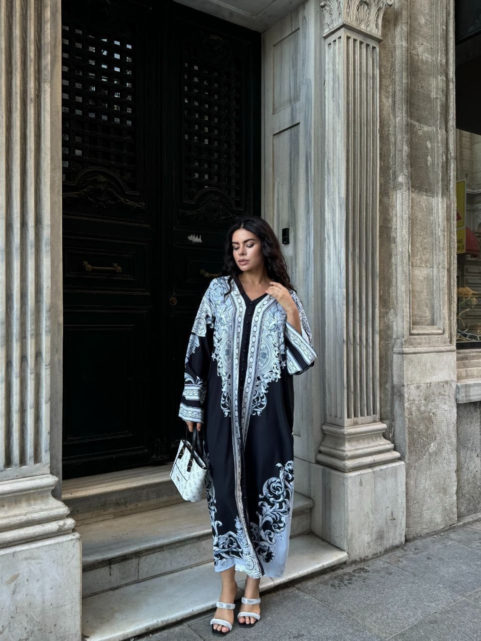MSN Luxe Kaftan Maxi Dress – Luxury Turkish Modest Printed Dress