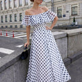 ASPRIN Paris Polka Maxi Dress – Luxury Turkish Elegant Dress