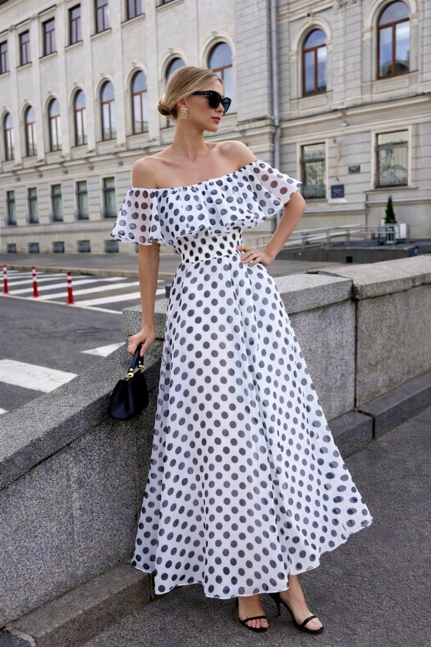 ASPRIN Paris Polka Maxi Dress – Luxury Turkish Elegant Dress