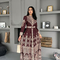 MSN Royal Embroidery Maxi Dress – Luxury Turkish Modest Evening Dress