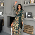 MSN Emerald Royale Slit Maxi Dress – Luxury Turkish Evening Fashion