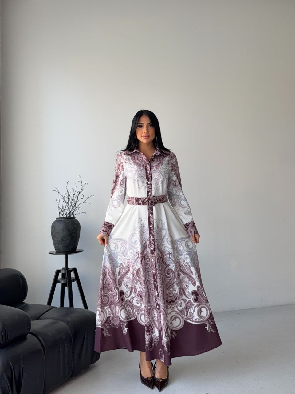MSN Paisley Elegance Maxi Dress – Luxury Turkish Sophisticated Style