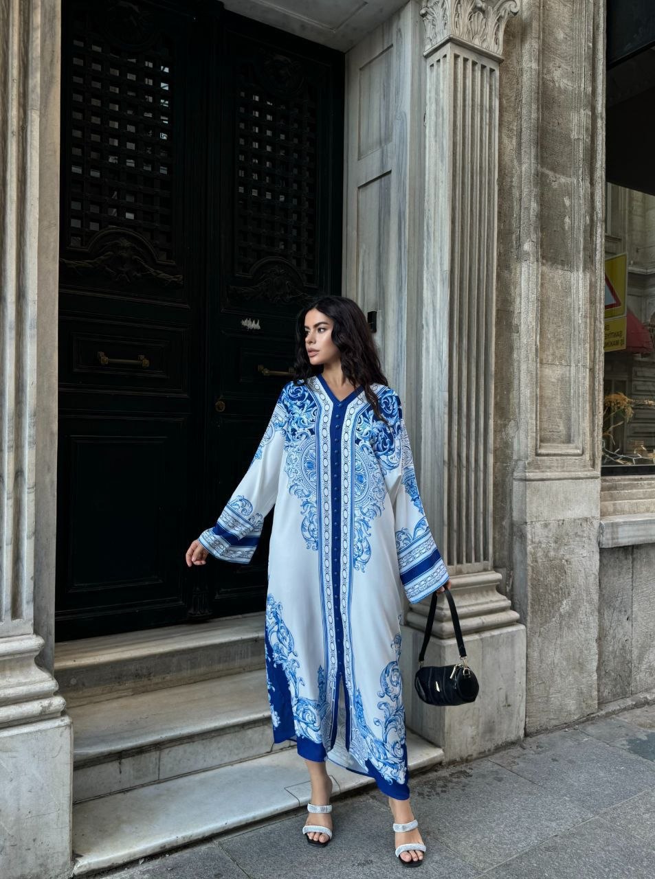 MSN Sapphire Royale Kaftan Dress – Luxury Turkish Modest Maxi Dress