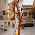 ASPRIN Desert Bloom Lounge Set – Luxury Turkish Floral Co-Ord Set