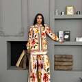 MSN Blossom Luxe Shirt & Wide Leg Pants Set – Elegant Turkish Fashion